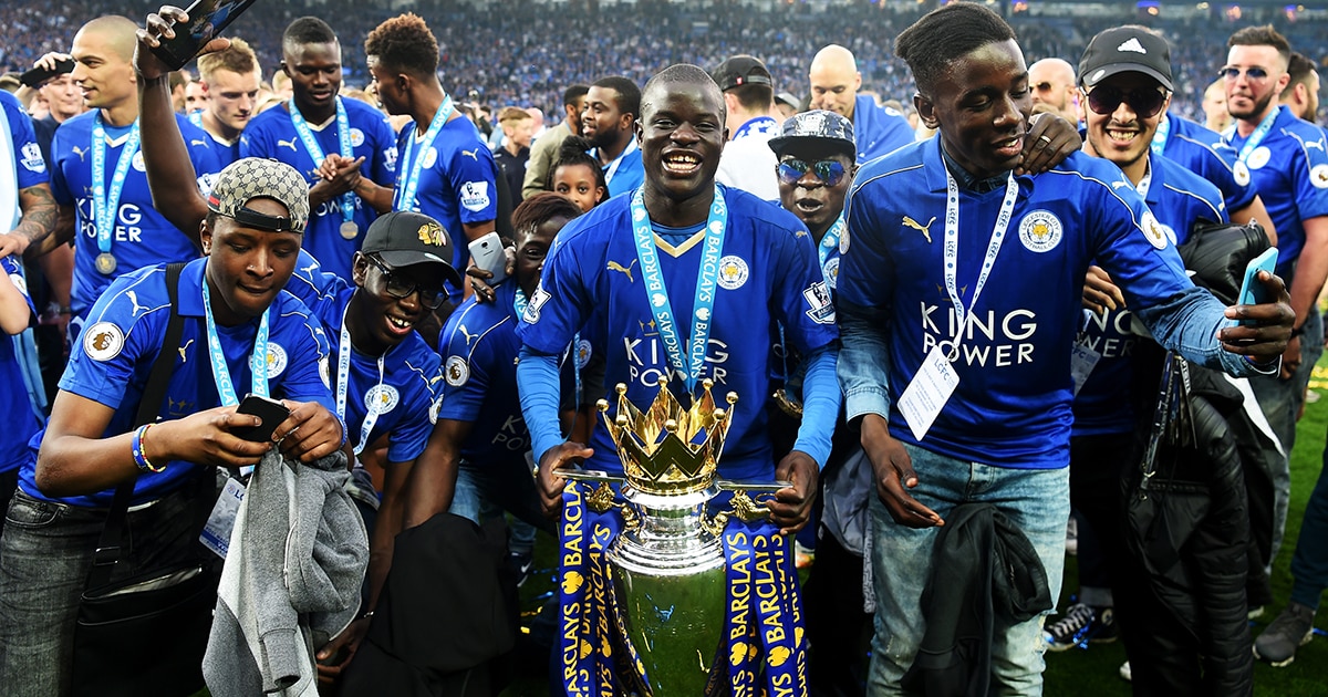 Kante won the Premier League with Leicester City.